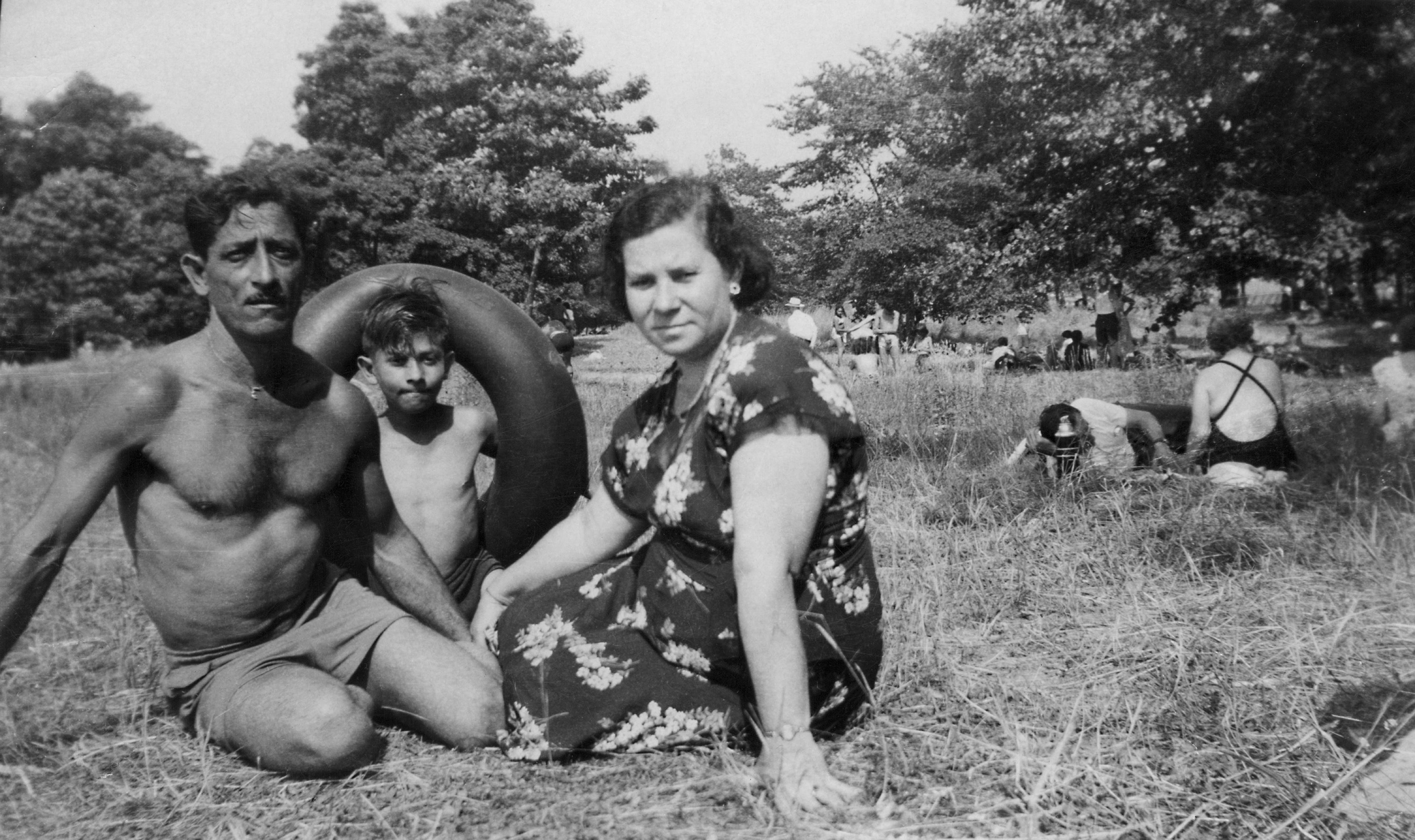 Michael North with Parents and the beach